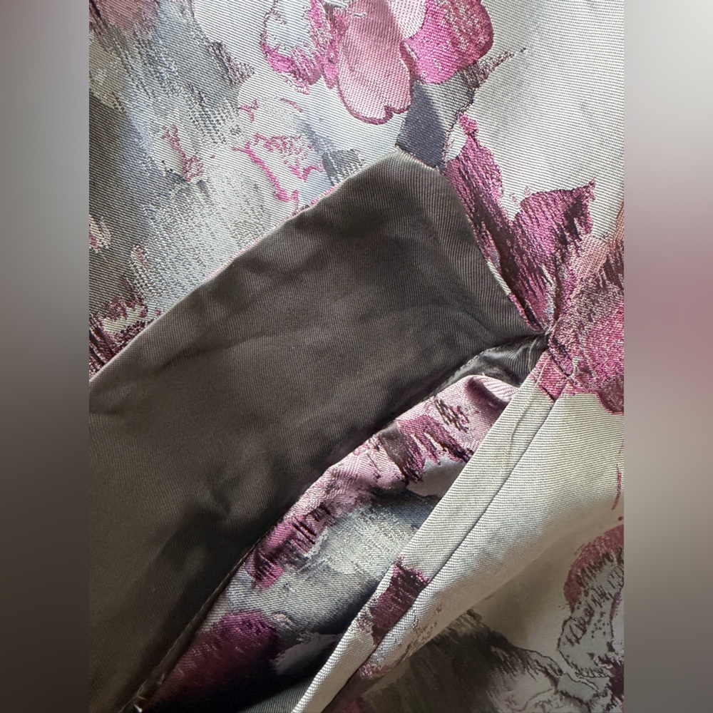 Floral Pink and Gray Women's Coat - Picture 10 of 10
